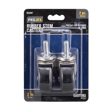 Projex Projex 2 in. D Swivel Rubber Caster 80 lb 2 pk 9344/ACE